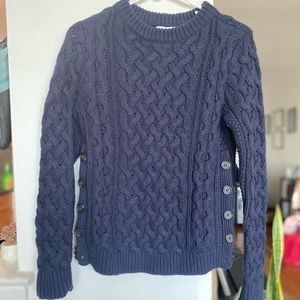 Navy Blue cable knit sweater